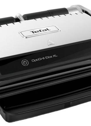 Гриль tefal gc760d30 прижимний optigrill elite xl 2200вт, темп. режимів-16, з`ємні пластини, метал