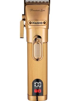 Машинка для стрижки magio мg-587 5вт/аккумул.lithium/лезвия с титановым покрытием/4 нас/2 скор.