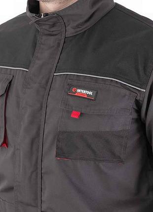 Куртка рабочая 80% полиэстер, 20% хлопок, плотность 260 г/м², m intertool sp-3002 6