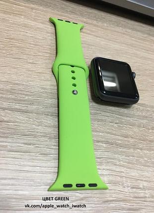 Силиконовый ремешок 42 mm салатовый