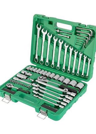 Набор инструментов 1/2", 1/4" 77 ед. intertool et-6077sp