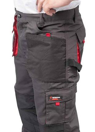 Брюки рабочие 80% полиэстер, 20% хлопок, плотность 260 г/м², s intertool sp-3011 7