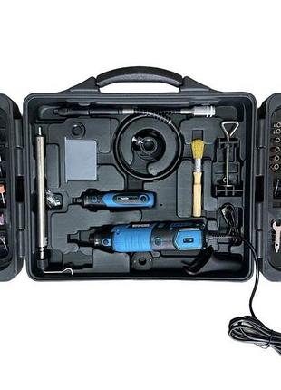 Гравер makita gd0603 + гравер акумуляторний 3.7 вольт makita dgd801z + набір на 236 насадок румунія