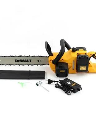 Акумуляторна пилка dewalt dcm 575x1 (72v, 12ah, шина 45 см) з безключовою натяжкою ланцюга