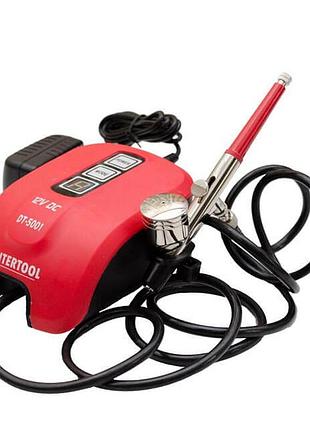 Аэрограф электрический 12 вт intertool dt-5001