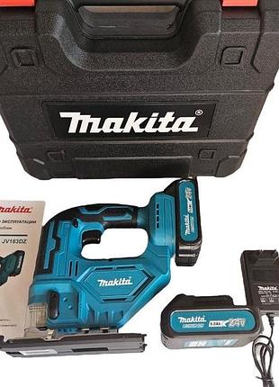 Аккумуляторный лобзик makita jv183dz (24v, 5ah), безщеточный лобзик макита