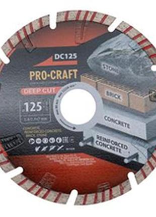 Алмазний ріжучий диск procraft deep cut dc125 universal