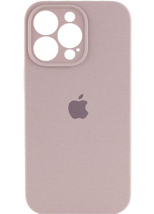 Чехол silicone case full camera protective (aa) для apple iphone 14 pro max (6.7") серый / lavender 2