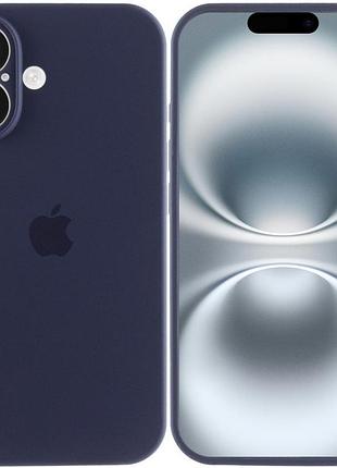 Чехол silicone case full camera protective (aa) для apple iphone 16 (6.1") темно-синий / midnight blue 2