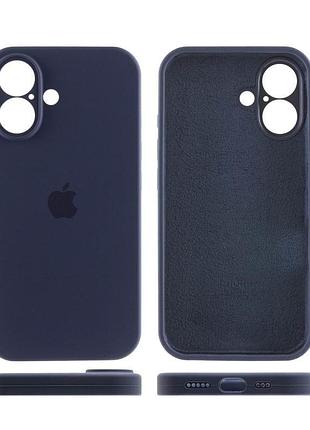Чехол silicone case full camera protective (aa) для apple iphone 16 (6.1") темно-синий / midnight blue 3