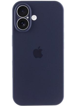 Чехол silicone case full camera protective (aa) для apple iphone 16 (6.1") темно-синий / midnight blue 5