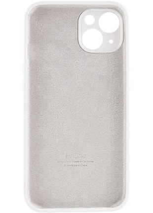 Чехол silicone case full camera protective (aa) для apple iphone 13 (6.1") белый / white 2