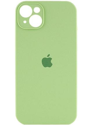 Чехол silicone case full camera protective (aa) для apple iphone 14 (6.1") зеленый / pistachio 2