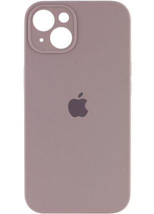 Чехол silicone case full camera protective (aa) для apple iphone 15 (6.1") серый / lavender 2