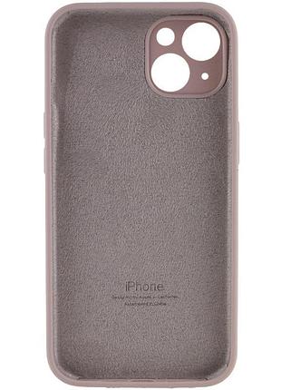 Чехол silicone case full camera protective (aa) для apple iphone 15 (6.1") серый / lavender 3