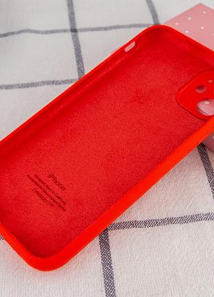 Чехол silicone case full camera protective (aa) для apple iphone 12 (6.1") красный / red 2
