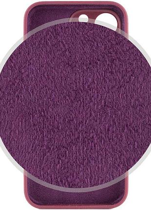 Чехол silicone case full camera protective (aa) для apple iphone 15 pro max (6.7") бордовый / plum 4