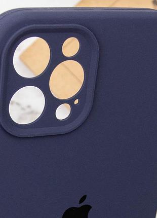 Чехол silicone case full camera protective (aa) для apple iphone 12 pro max (6.7") темно-синий / midnight blue 6