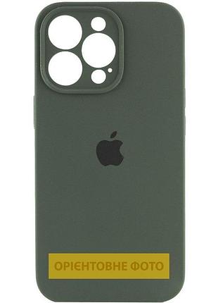 Чехол silicone case full camera protective (aa) для apple iphone 17 pro (6.3") зеленый / cyprus green