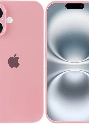 Чехол silicone case full camera protective (aa) для apple iphone 16 (6.1") розовый / light pink 2