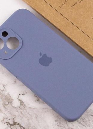 Чохол silicone case full camera protective (aa) для apple iphone 15 (6.1") сірий / lavender gray