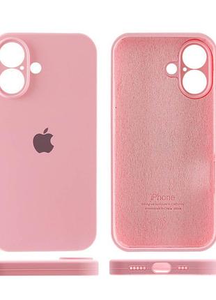 Чехол silicone case full camera protective (aa) для apple iphone 16 (6.1") розовый / light pink 3