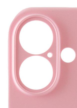 Чехол silicone case full camera protective (aa) для apple iphone 16 (6.1") розовый / light pink 4