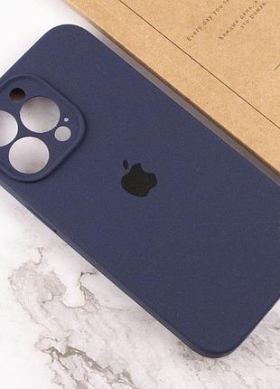 Чехол silicone case full camera protective (aa) для apple iphone 14 pro max (6.7") темно-синий / midnight blue 4