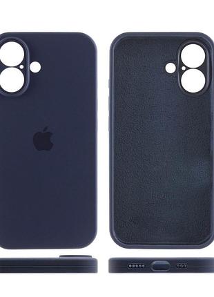 Чехол silicone case full camera protective (aa) для apple iphone 16 plus (6.7") темно-синий / midnight blue 3