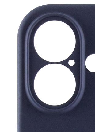 Чехол silicone case full camera protective (aa) для apple iphone 16 plus (6.7") темно-синий / midnight blue 4