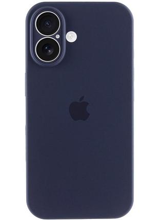 Чехол silicone case full camera protective (aa) для apple iphone 16 plus (6.7") темно-синий / midnight blue 5