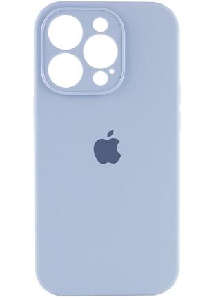 Чехол silicone case full camera protective (aa) для apple iphone 13 pro (6.1") голубой / lilac blue 2