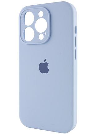 Чехол silicone case full camera protective (aa) для apple iphone 13 pro (6.1") голубой / lilac blue 4