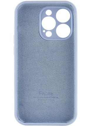 Чехол silicone case full camera protective (aa) для apple iphone 13 pro (6.1") голубой / lilac blue 5