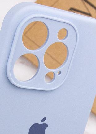 Чехол silicone case full camera protective (aa) для apple iphone 13 pro (6.1") голубой / lilac blue 6