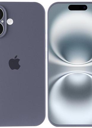 Чехол silicone case full camera protective (aa) для apple iphone 16 (6.1") серый / lavender gray 5