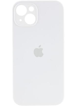 Чехол silicone case full camera protective (aa) для apple iphone 14 (6.1") белый / white