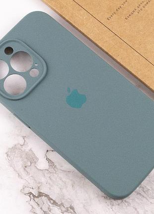 Чехол silicone case full camera protective (aa) для apple iphone 15 pro (6.1") зеленый / pine green 4