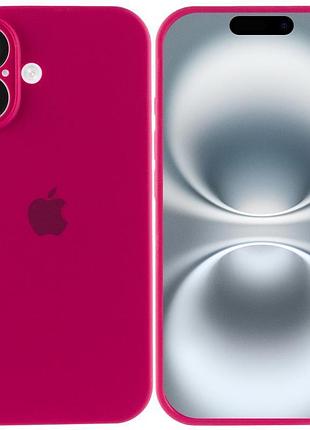 Чохол silicone case full camera protective (aa) для apple iphone 16 (6.1") червоний / rose red 2