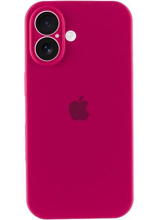 Чохол silicone case full camera protective (aa) для apple iphone 16 (6.1") червоний / rose red 5