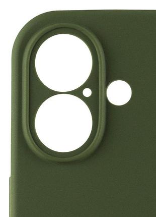 Чохол silicone case full camera protective (aa) для apple iphone 16 plus (6.7") зелений / dark olive 5