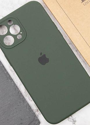 Чехол silicone case full camera protective (aa) для apple iphone 12 pro (6.1") зеленый / cyprus green 5