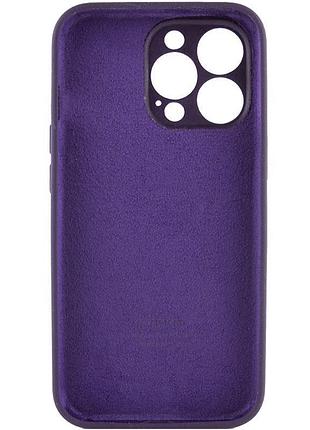 Чехол silicone case full camera protective (aa) для apple iphone 14 pro (6.1") фиолетовый / elderberry 4