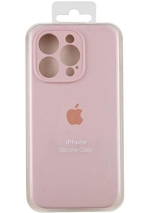 Чехол silicone case full camera protective (aa) для apple iphone 13 pro (6.1") розовый / chalk pink 7
