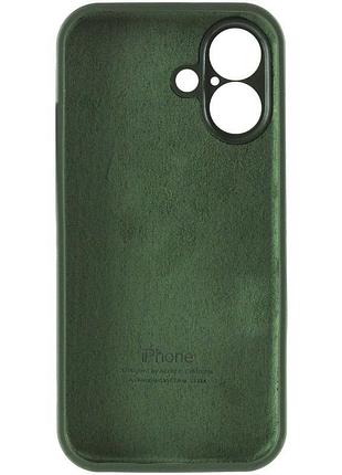 Чехол silicone case full camera protective (aa) для apple iphone 16 plus (6.7") зеленый / cyprus green 6