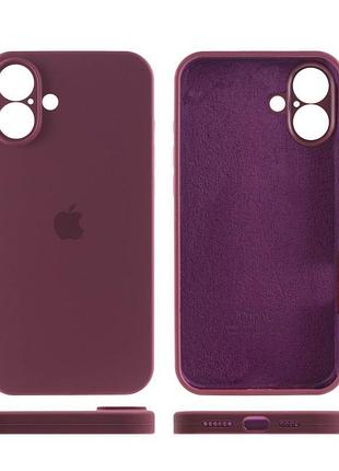 Чехол silicone case full camera protective (aa) для apple iphone 16 plus (6.7") бордовый / plum 3