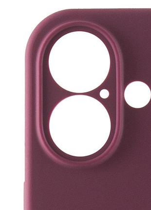 Чехол silicone case full camera protective (aa) для apple iphone 16 plus (6.7") бордовый / plum 4