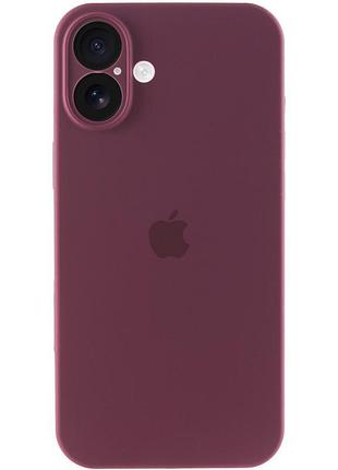 Чехол silicone case full camera protective (aa) для apple iphone 16 plus (6.7") бордовый / plum 5