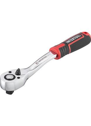 Рукоятка с храповым механизмом storm, 1/2", 72 зуба, cr-v intertool et-8003