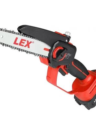 Акумуляторна ланцюгова пила lex lxcms8-21v 21в безщіткова довжина шини 8 дюймів